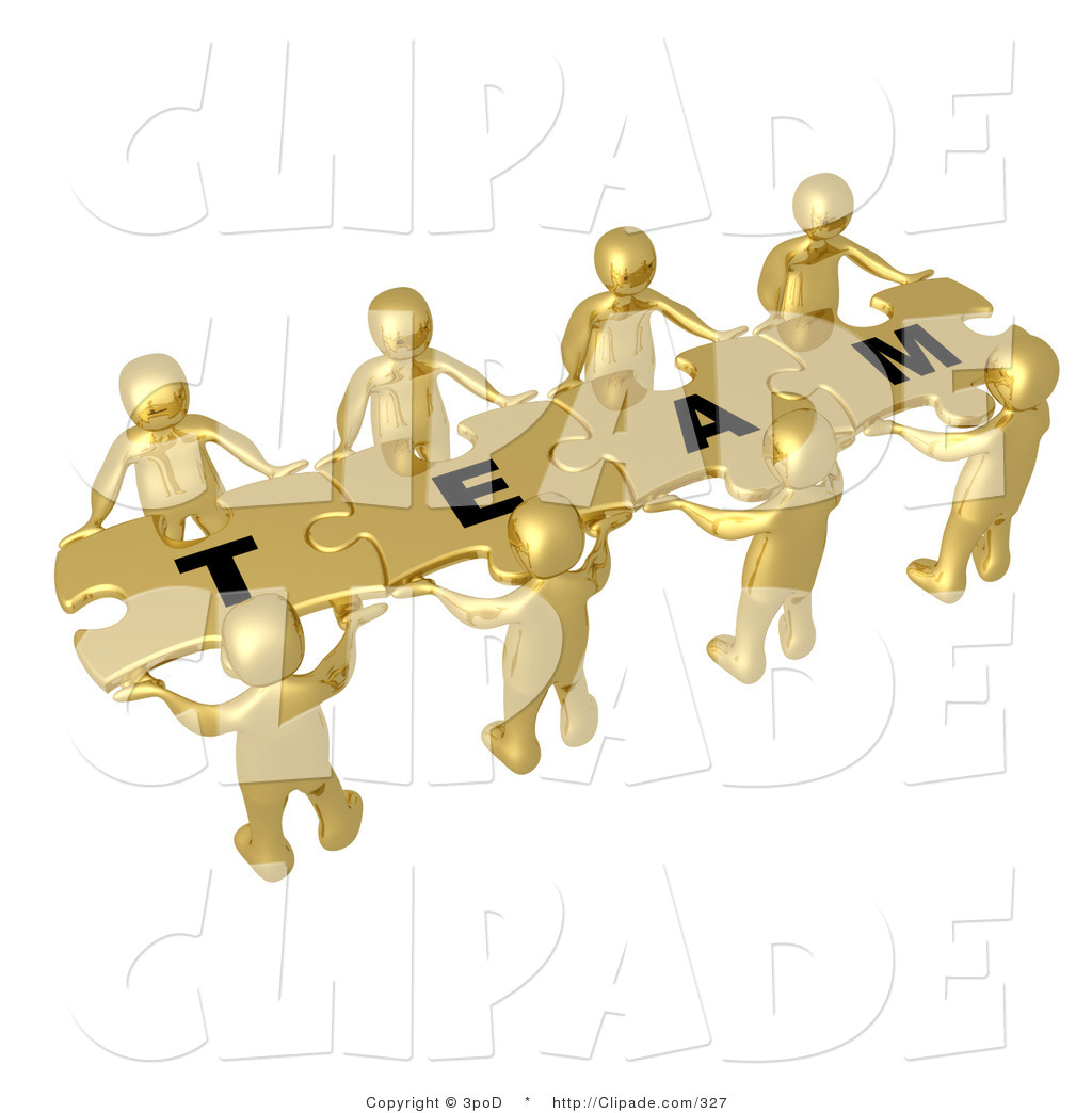 Team Success Clipart Clip Art Of A Team Of 8 Golden