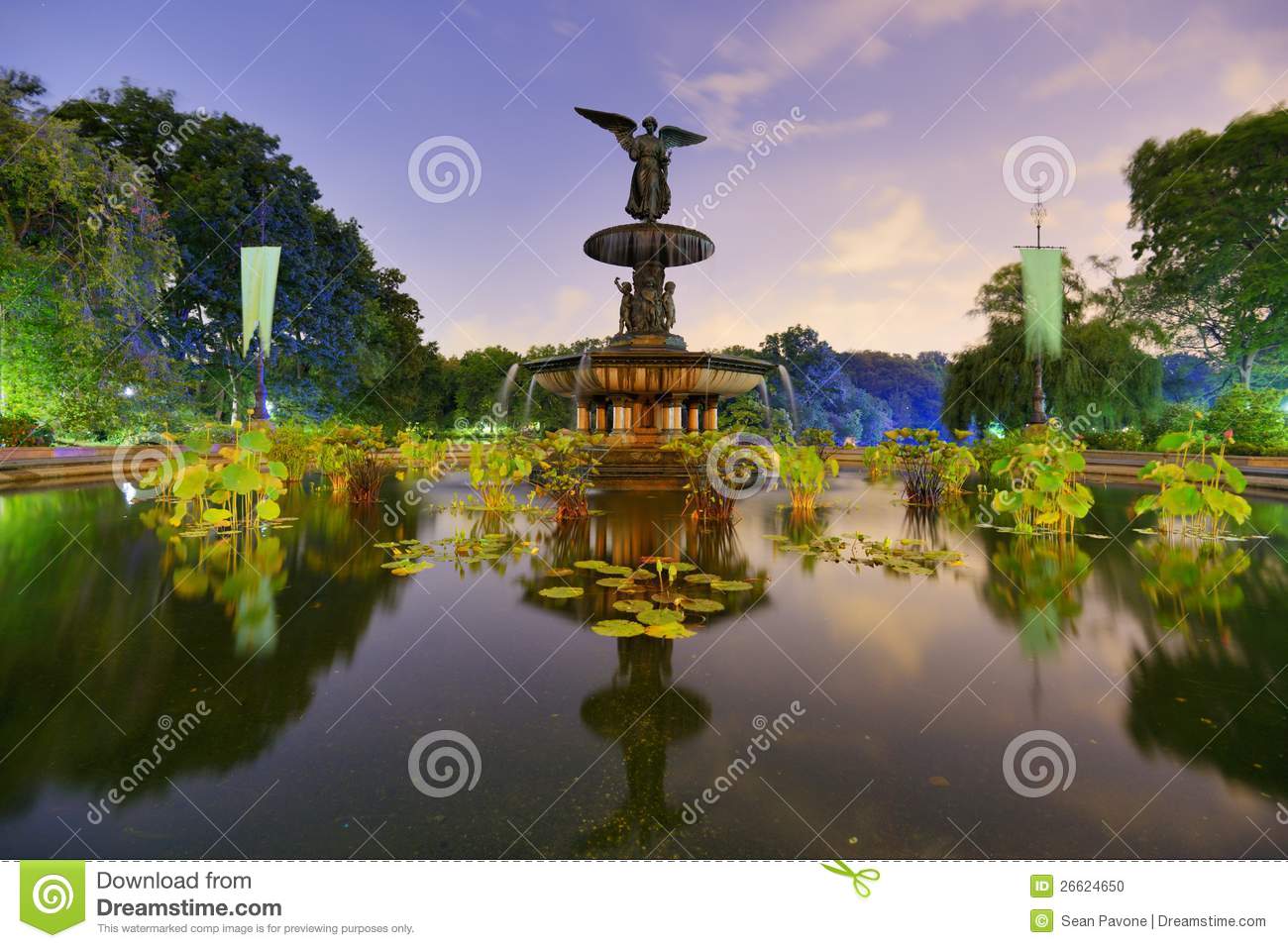     Water Fountain At Bethesda Terrace In New York City S Central Park