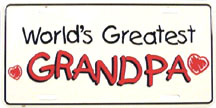 World S Greatest Grandpa License Plate