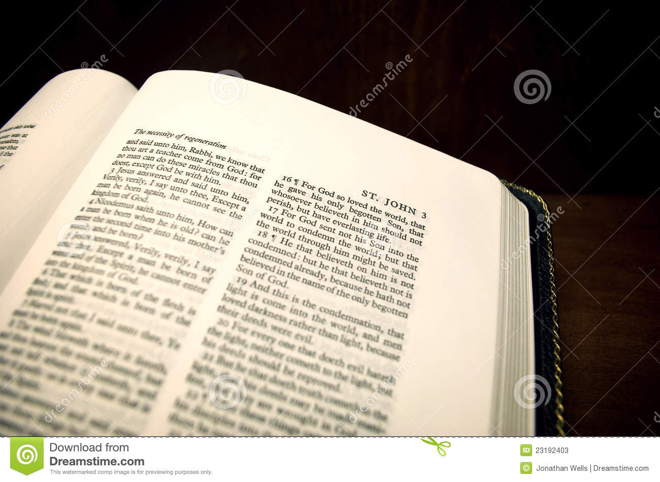 Bible Opened To John 3 16  For God So Loved The World