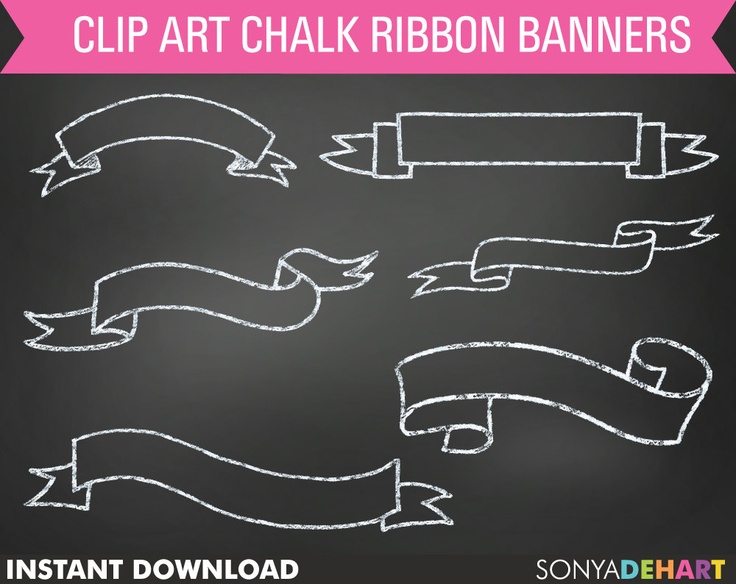 Buy 2 Get 1 Free Clip Art Chalk Banner Ribbons Chalkboard Chalk Board