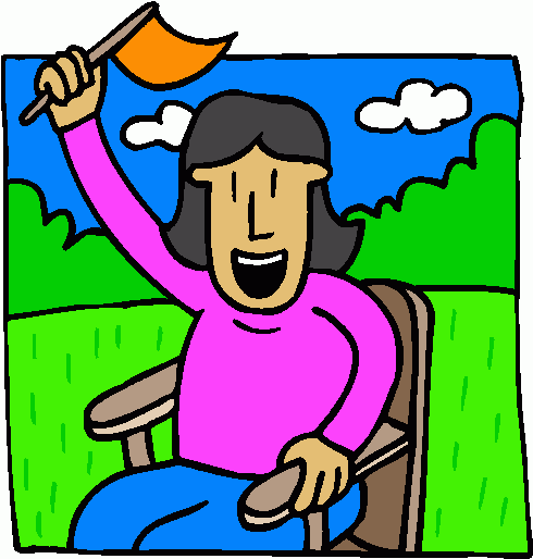 Cheering In Lawn Chair Clipart   Cheering In Lawn Chair Clip Art