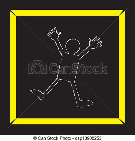Clipart Vector Of Police Chalk Outline   Body Chalk Outline With