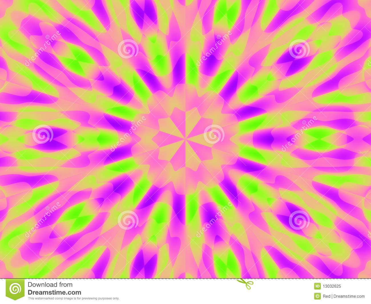 Computer Generated Tie Dye Style Pattern Background In Pinks And