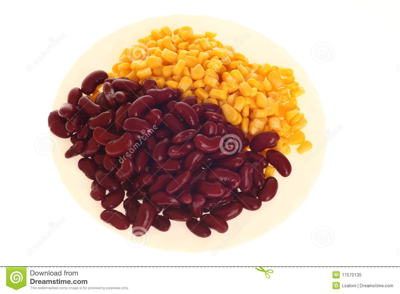 Corn And Baked Beans On Plate Royalty Free Stock Photo   Image    