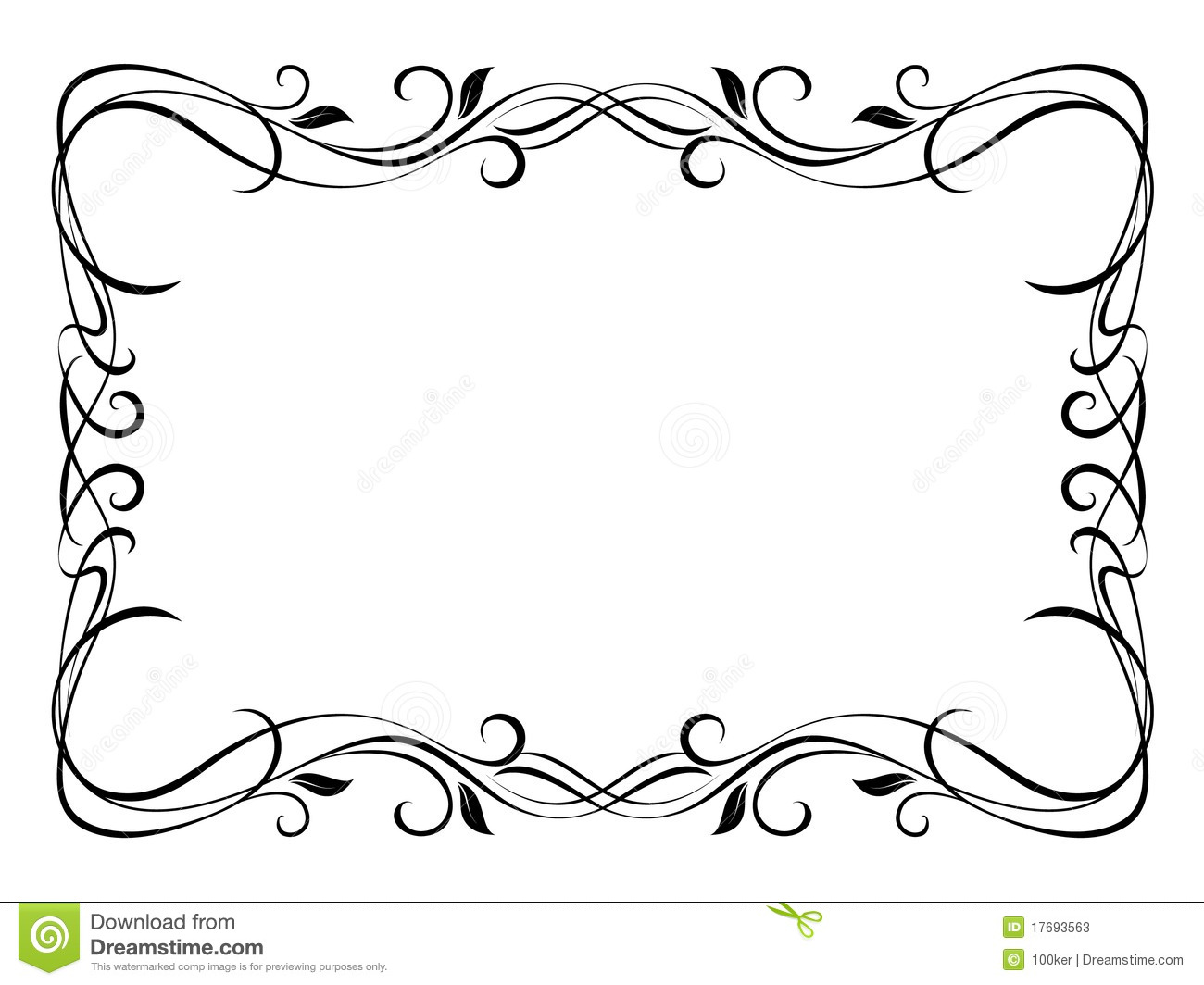 Decorative Frames Clip Art Floral Ornamental Decorative