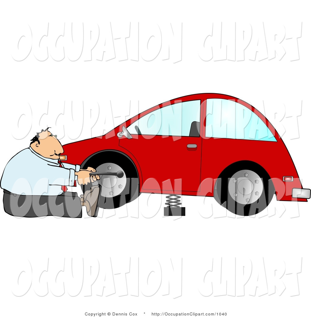 Flat Tire Clipart  63970 By Gnurf   Royalty Free  Rf  Stock