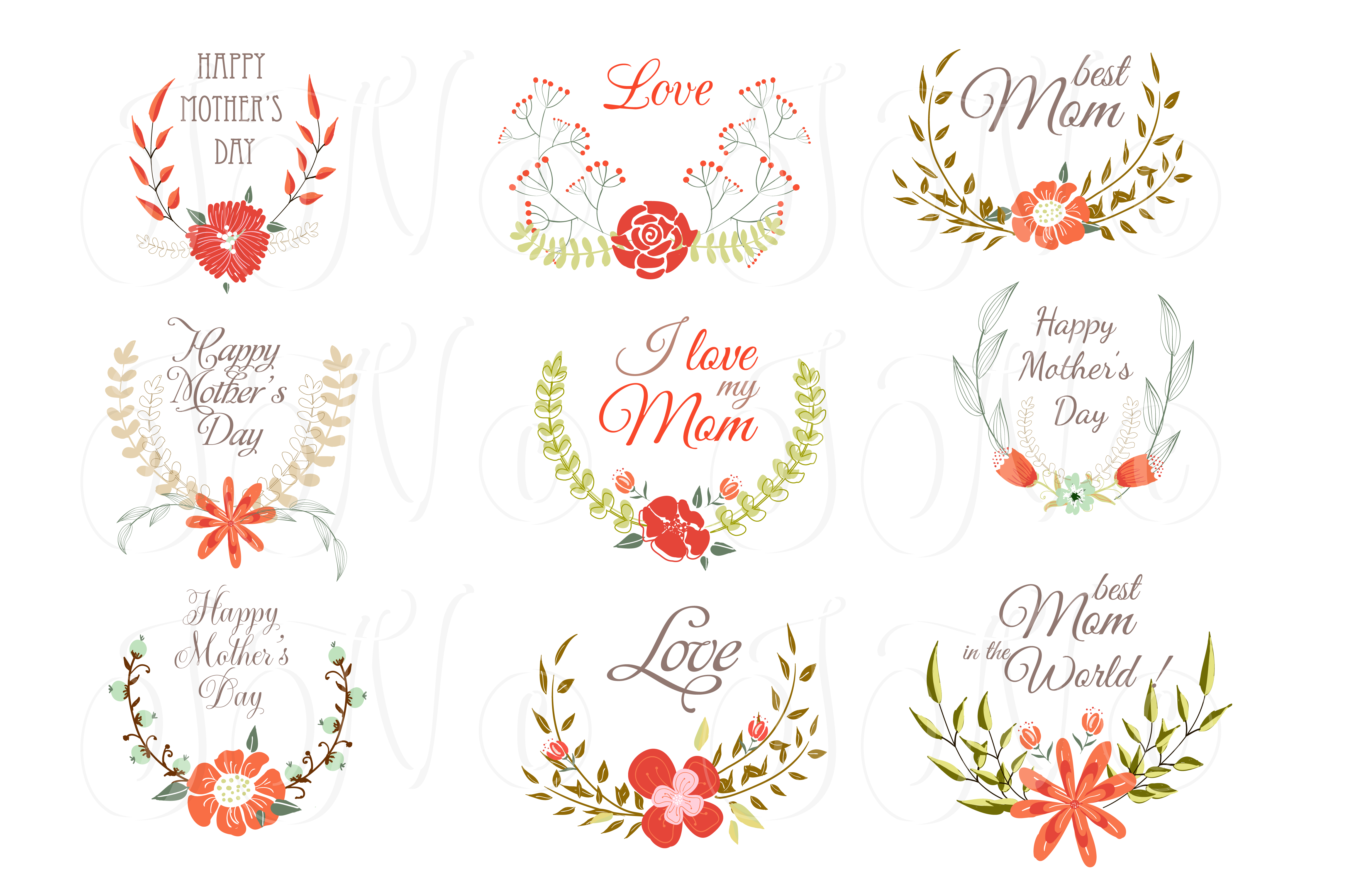 Hand Drawn Floral Wreath For Mather    Illustrations On Creative