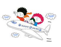 Illustration Of A Family On A Trip Royalty Free Stock Image