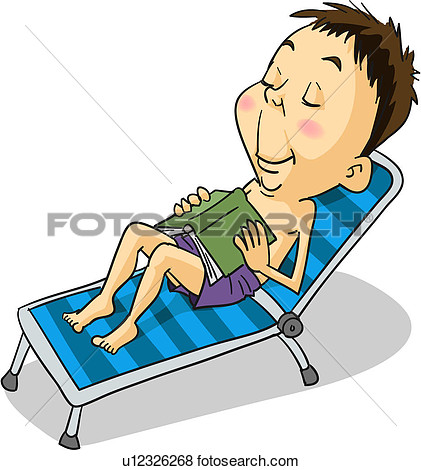 Illustration Of Sleeping On The Lawn Chair U12326268   Search Eps Clip