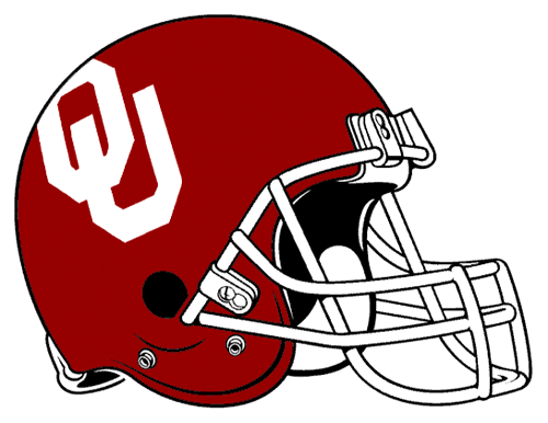 Oklahoma Sooners Helmet Logo  1977    White Ou On A Maroon Helmet With