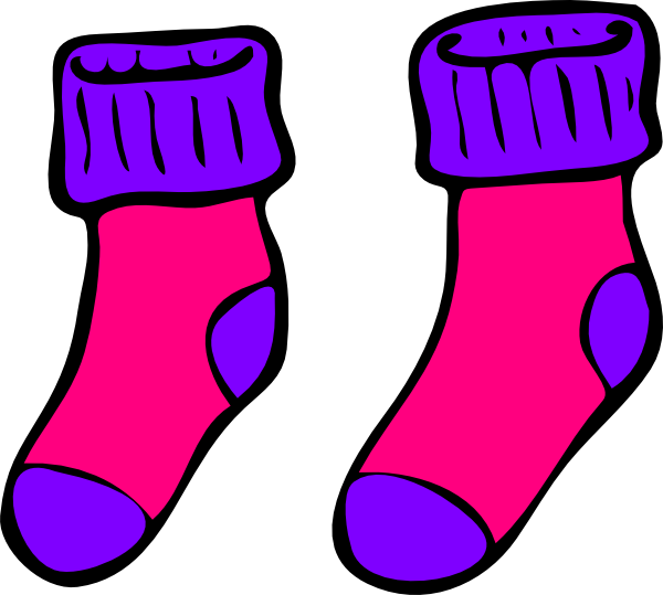 Pink Purple Sock Clip Art At Clker Com   Vector Clip Art Online    