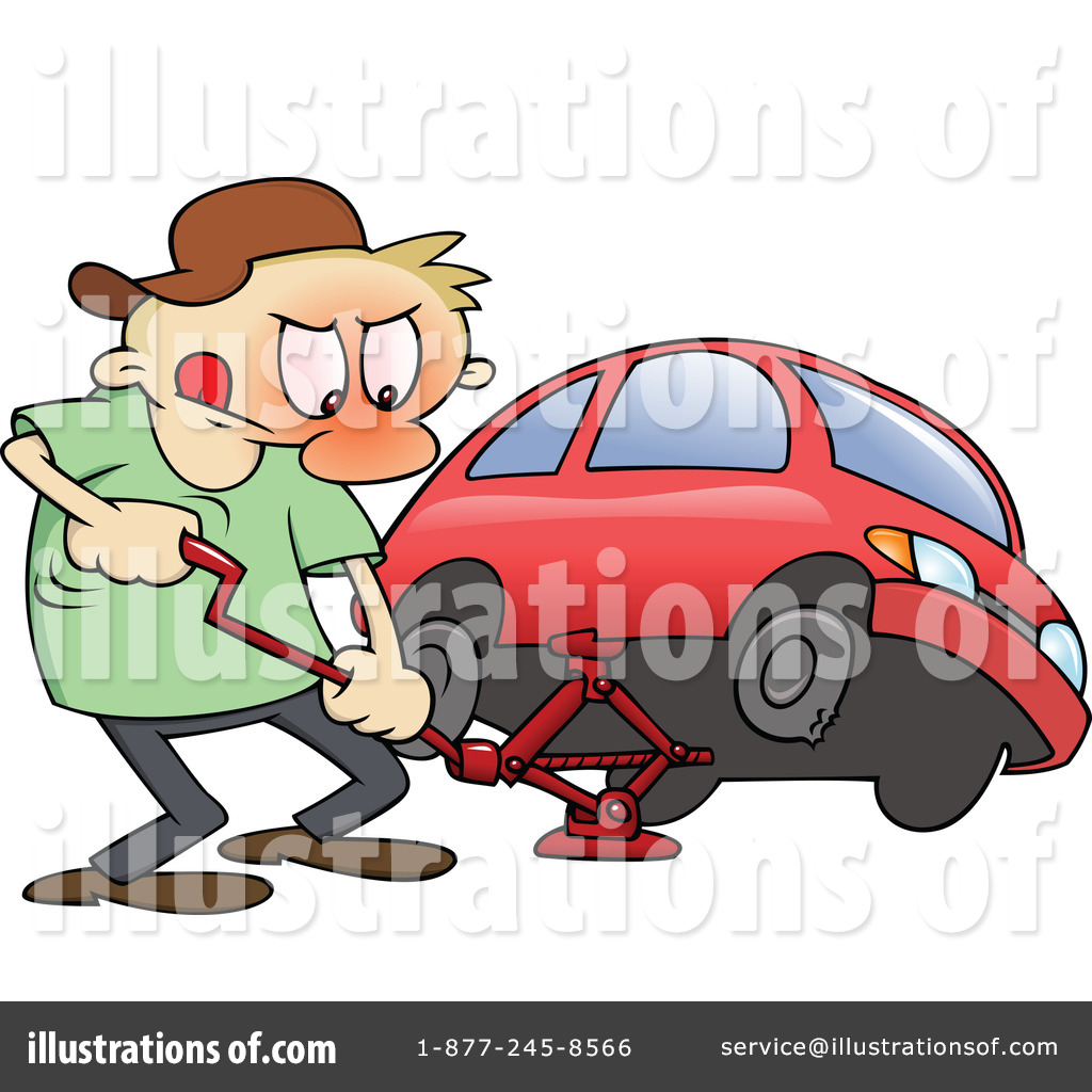 Royalty Free  Rf  Flat Tire Clipart Illustration By Gnurf   Stock