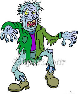 Scary Zombie   Royalty Free Clipart Picture