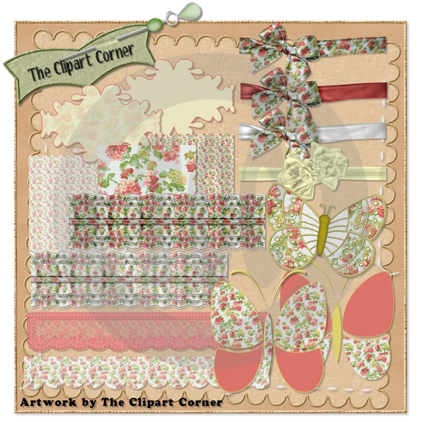 Shabby Chic Bows Borders And Butterflies In Orange This Collection Is