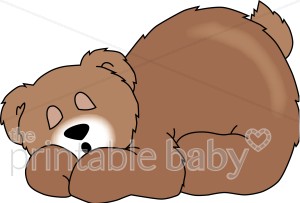 Sleeping Bear Clipart   Teddy Bear Baby Clipart