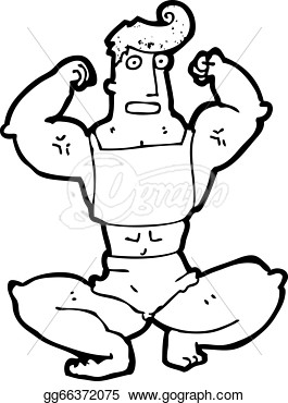 Stock Illustration   Cartoon Muscle Man  Clipart Illustrations