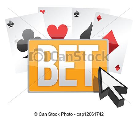 Vector   Bet Button And Cursor   Stock Illustration Royalty Free