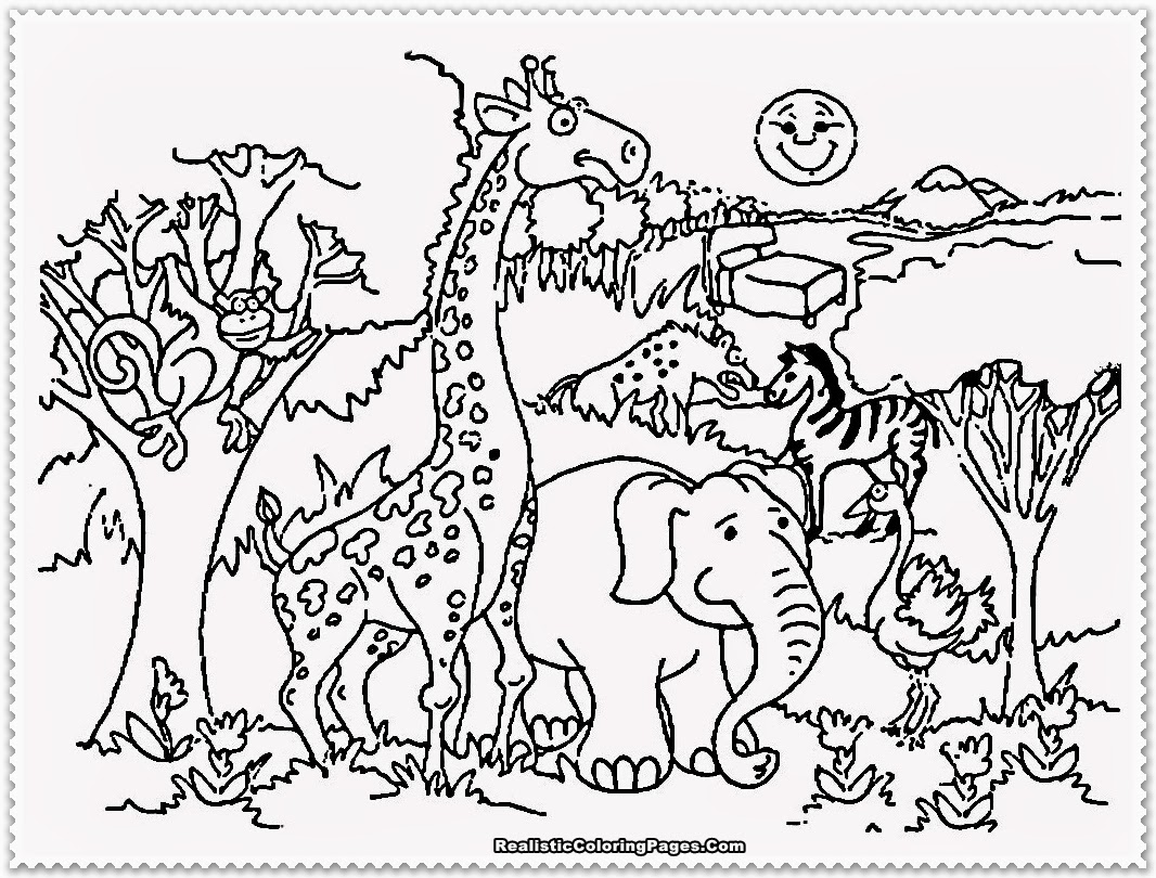 Zoo Animal Coloring Pages   Realistic Coloring Pages