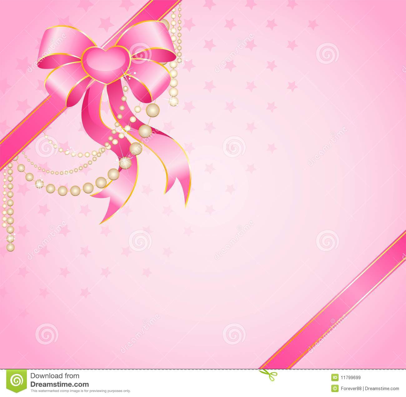 Big Pink Bow Royalty Free Stock Images   Image  11799699