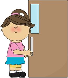 Boy Door Holder Clip Art   Boy Door Holder Vector Image