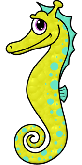 Cartoon Baby Seahorse Baby Seahorse Clipart