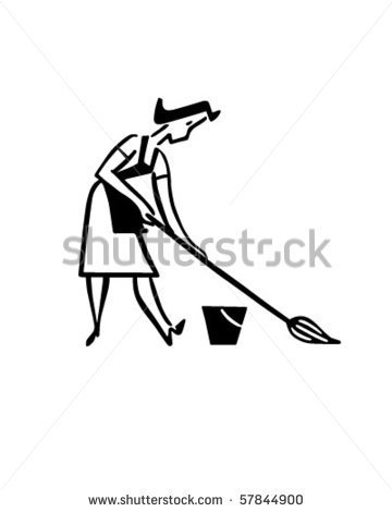 Cartoon Cleaning Lady Stock Photos Images   Pictures   Shutterstock