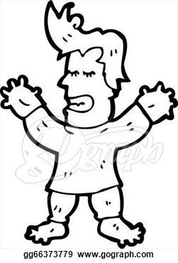 Cartoon Man With Swollen Hands And Feet  Clipart Drawing Gg66373779