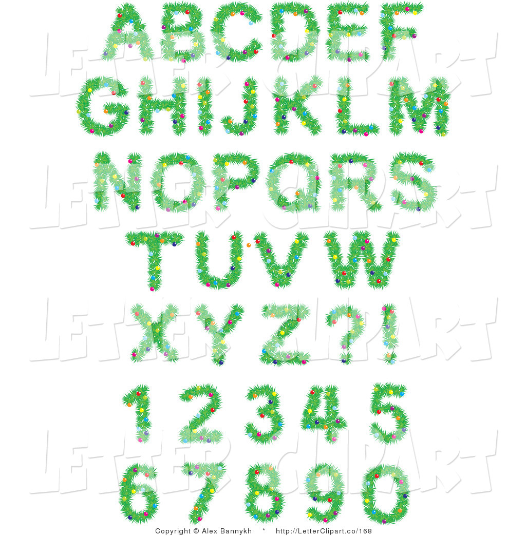 Christmas Alphabet Letters Clip Art