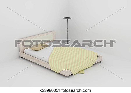 Clipart   Bed And Lamp  Fotosearch   Search Clip Art Illustration