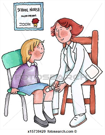 Girl In Nurse S Office  Fotosearch   Search Vector Clipart