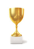 Golden Trophy Isolated On White Background Illustration Stock Images