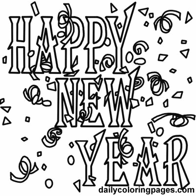 New Year S Eve Coloring Pages Holiday