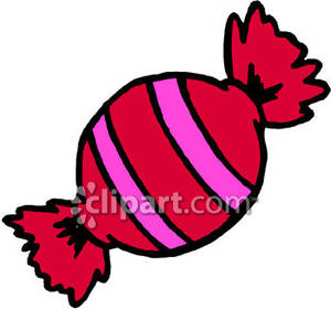 One Lonely Piece Of Hard Candy Royalty Free Clipart Picture
