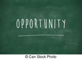 Opportunity Handwritten On Blackboard Stock Illustration Clipart