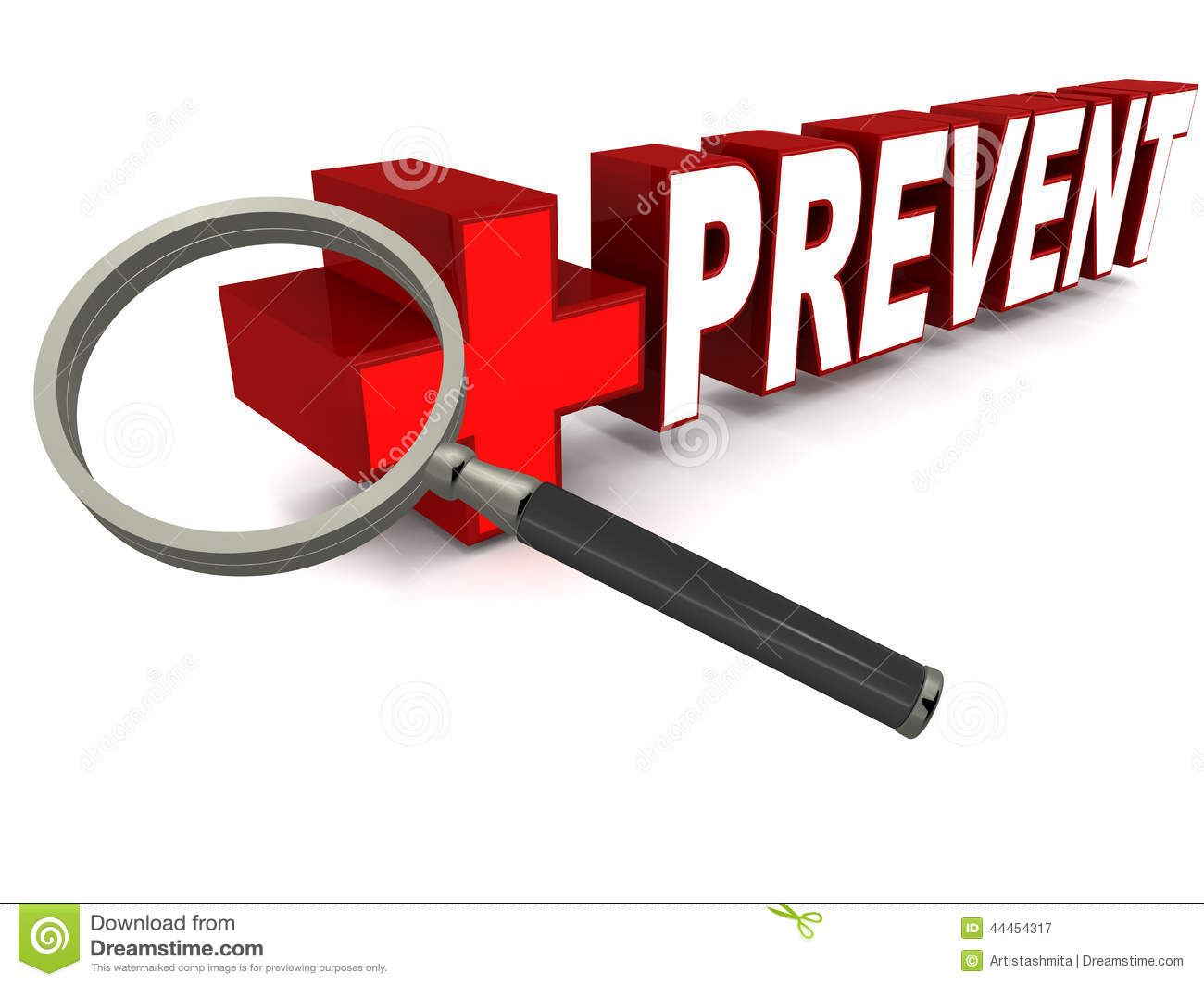Over White Background Concept Of Disease And Accident Prevention