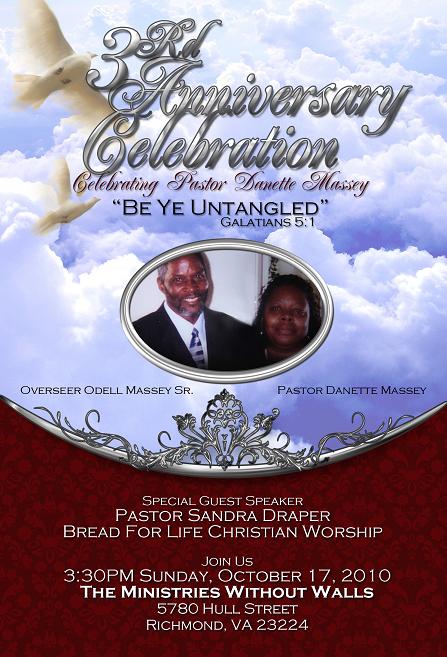 Pastor Anniversary Flyer