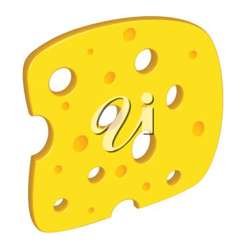 Slice Of Swiss Cheese Clipart 3d Clipart Image Of A Slice Of