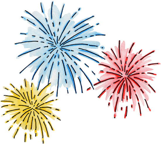 Stars Clipart Border  Colorful Fireworks Clip Art