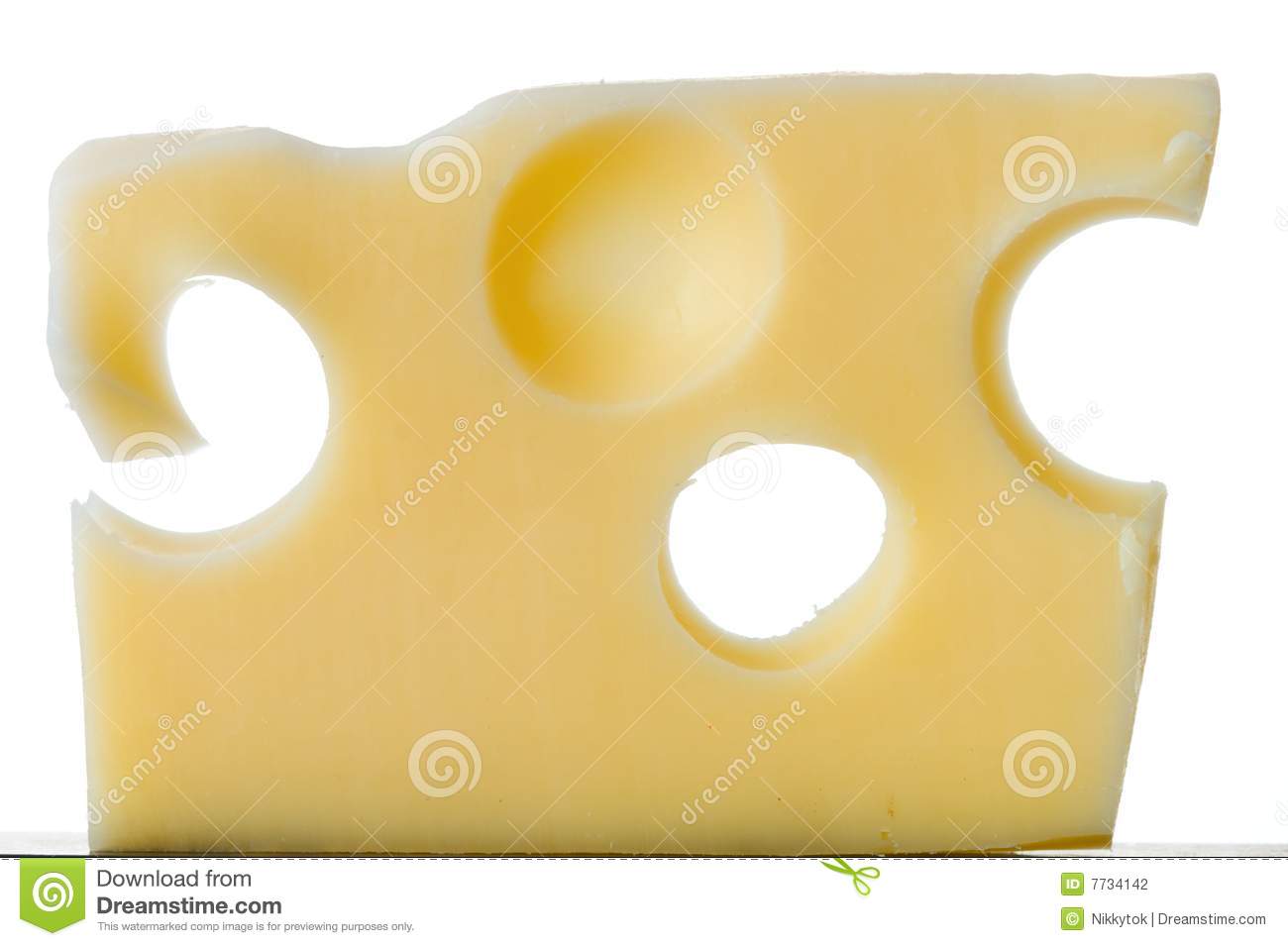 Swiss Cheese Slice Stock Photography   Image  7734142