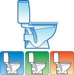 Toilet Bowl On Color Background Vector Illustration
