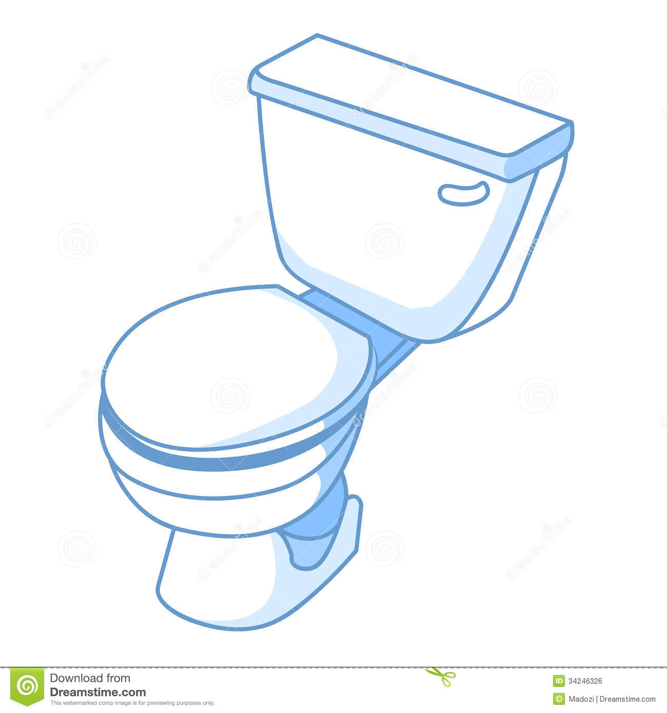 Toilet Isolated Illustration Royalty Free Stock Image   Image