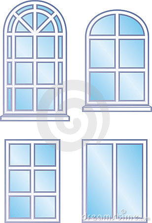Vector Illustration Isolated On White Background   Window Frames