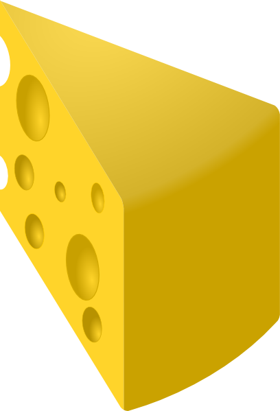 Yellow Swiss Cheese Slice Clip Art At Clker Com   Vector Clip Art