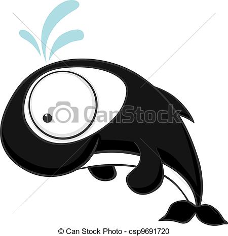 Clipart Of Big Eyed Killer Whale   Cute Cartoon Whale With Huge Eyes    