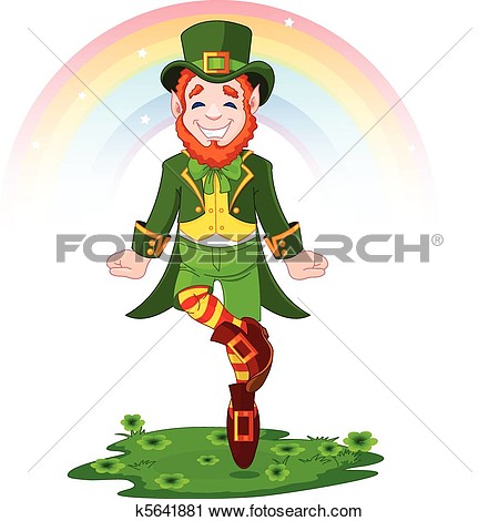 Clipart   St  Patrick S Day Lucky Dancing Lep  Fotosearch   Search