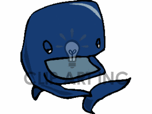 Cursors Animated Whale Card With Big Eyes And Beached Whale