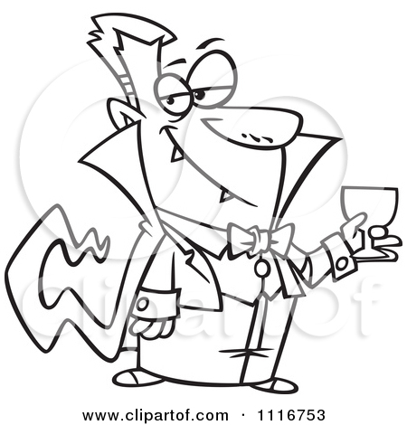 Dracula Vampire Drinking Blood   Royalty Free Vector Clipart By Ron
