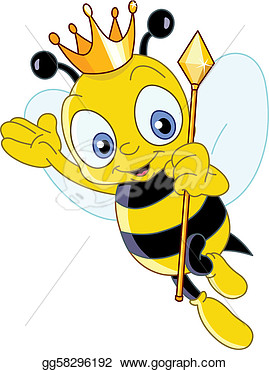 Eps Illustration   Queen Bee  Vector Clipart Gg58296192