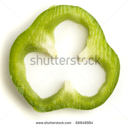 Green Pepper Slices Clipart Green Pepper Slice Isolated On